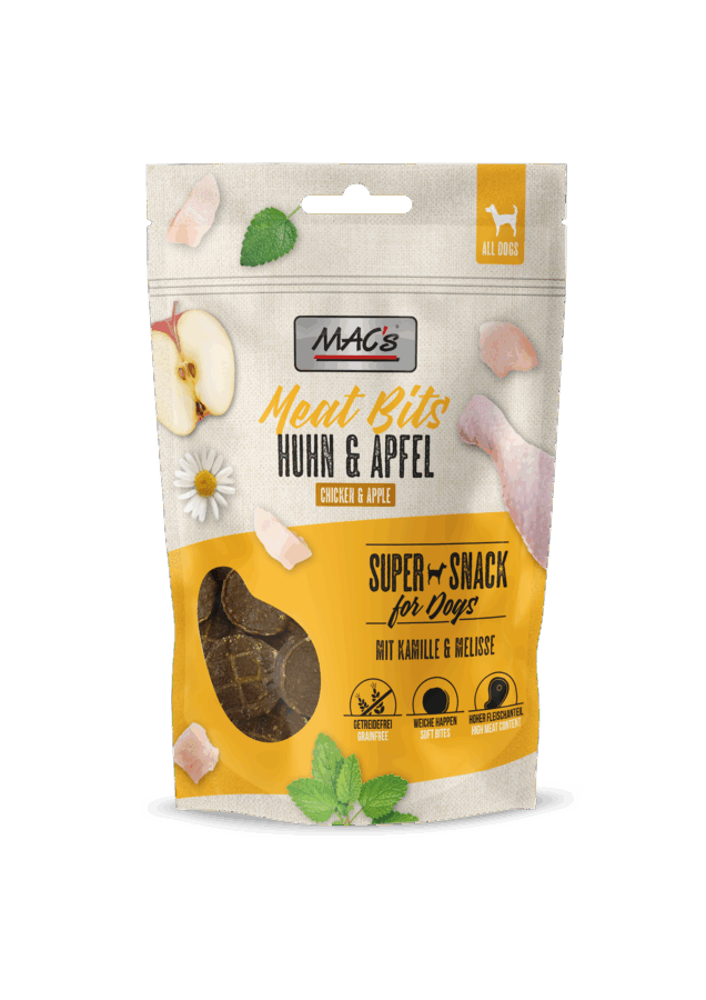 MACS Dog Snack MeatBits Huhn Apple