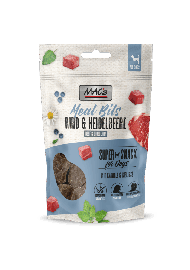 MACS Dog Snack Meatbits MeatBits de res de carne