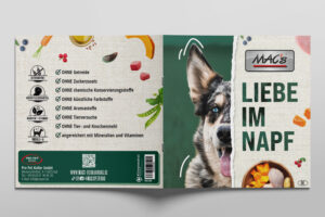 Maqueta del folleto corto de MAC's Dog
