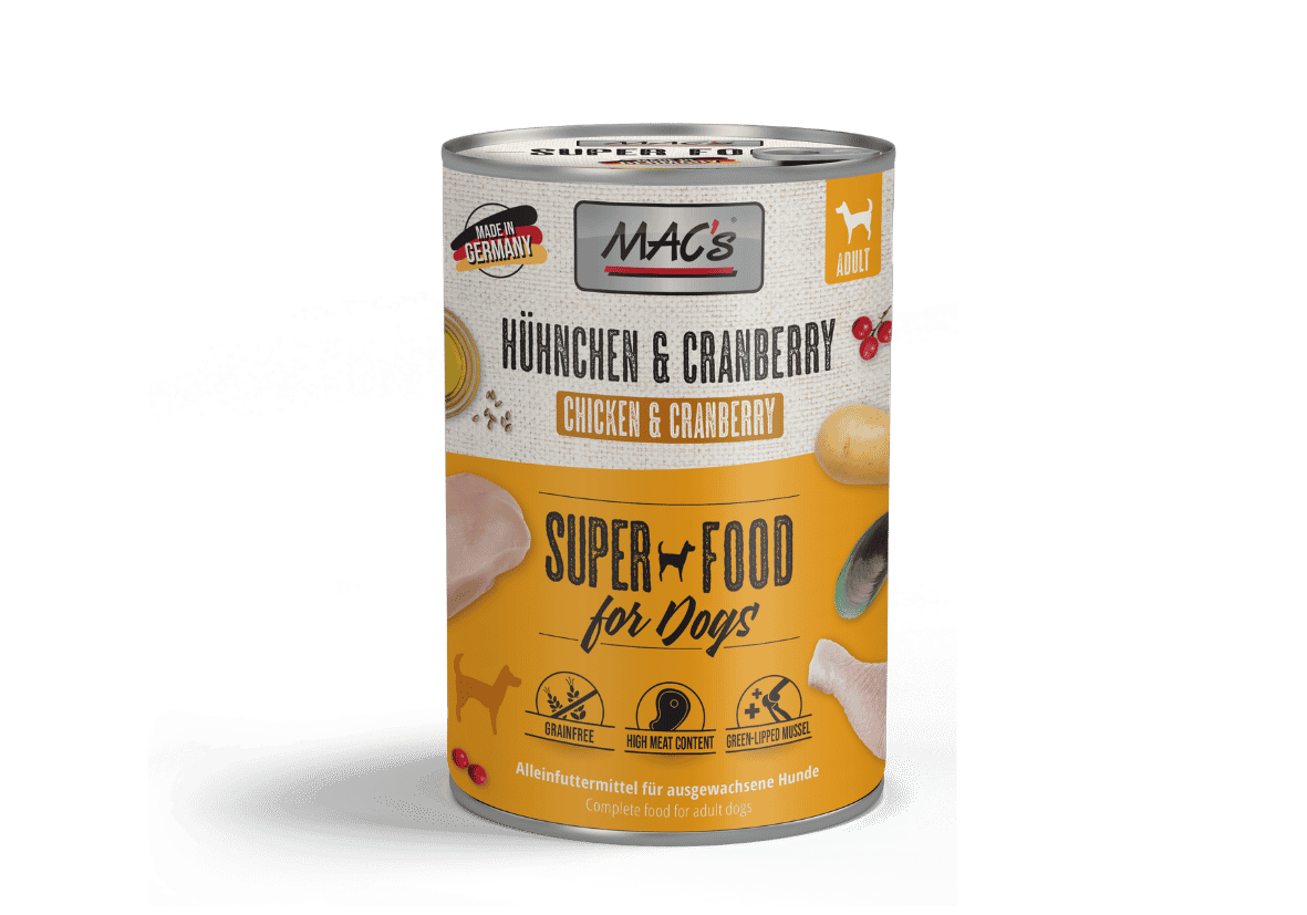 Hund Dose Huehnchen Cranberry