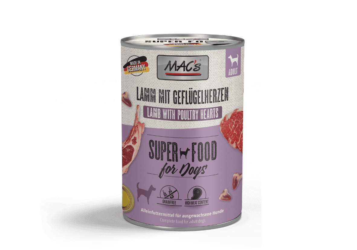 Hund Dose Lamm Gefluegelherzen