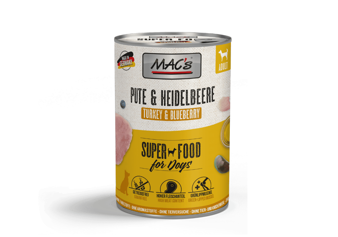 Hund Dose Pute Heidelbeere